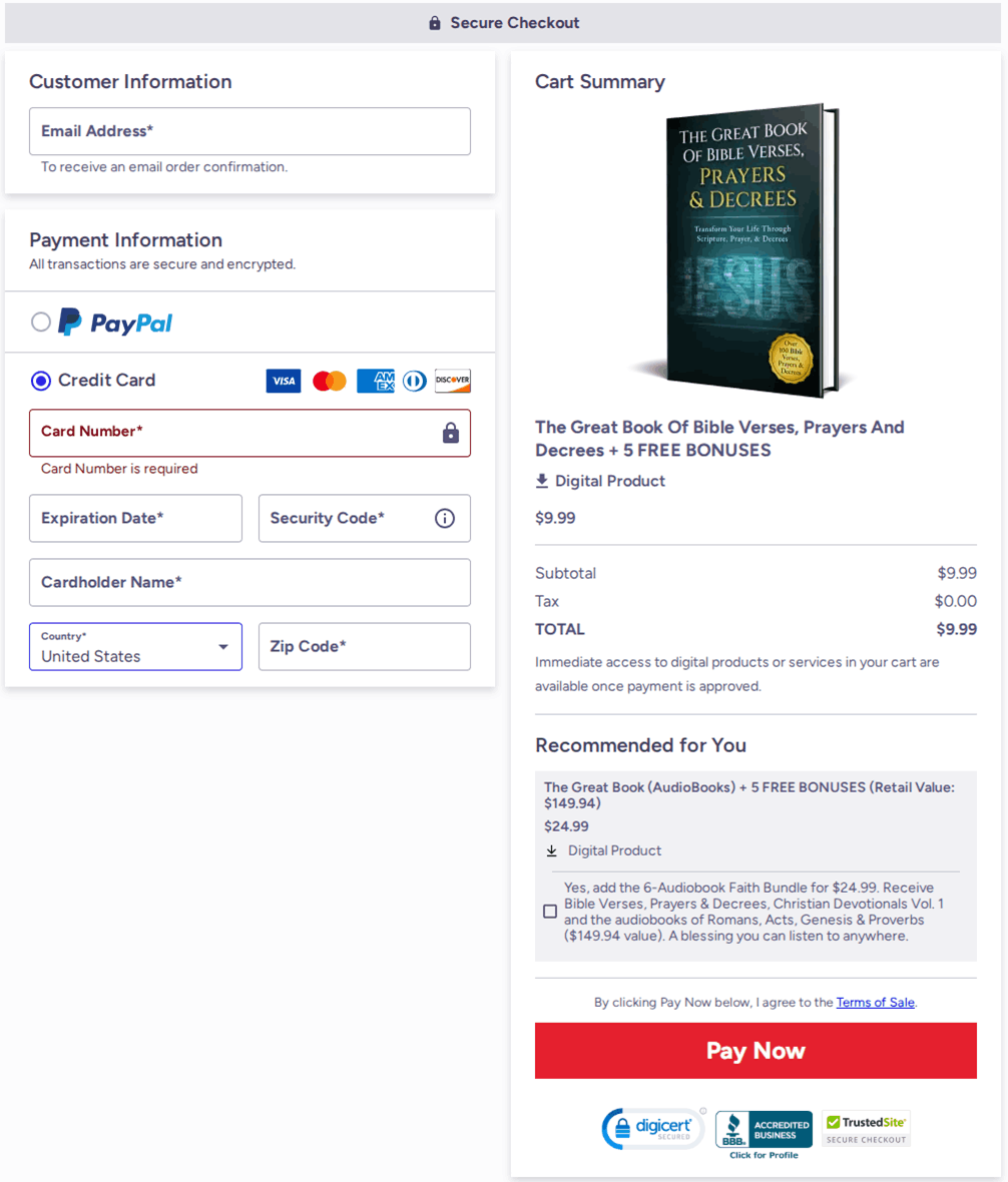 The Great Book of Bible Verses Checkout